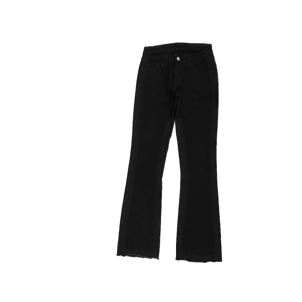 Shein Raw Hem Bootcut‎ Women's size 6 Black Denim Jeans